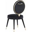 Maklaine Modern / Contemporary Black Finish Velvet Dining Chair