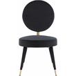 Maklaine Modern / Contemporary Black Finish Velvet Dining Chair
