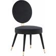 Maklaine Modern / Contemporary Black Finish Velvet Dining Chair