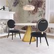 Maklaine Modern / Contemporary Black Finish Velvet Dining Chair