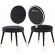 Maklaine Modern / Contemporary Black Finish Velvet Dining Chair