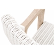 Maklaine Transitional Rattan Arm Chair in White / Light Gray