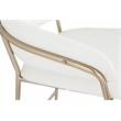 Maklaine Contemporary Cream Vegan Faux Leather Counter Stool