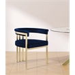 Maklaine Modern / Contemporary Navy Velvet Dining Chair (Set of 2)