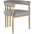 Maklaine Modern / Contemporary Grey Velvet Dining Chair (Set of 2)