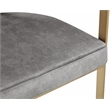 Maklaine Modern / Contemporary Grey Velvet Dining Chair (Set of 2)