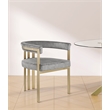Maklaine Modern / Contemporary Grey Velvet Dining Chair (Set of 2)