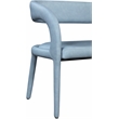 Maklaine Modern / Contemporary Light Blue Vegan Faux Leather Bench