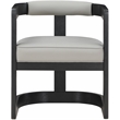 Maklaine Modern / Contemporary Solid Wood Grey Finish Dining Chair
