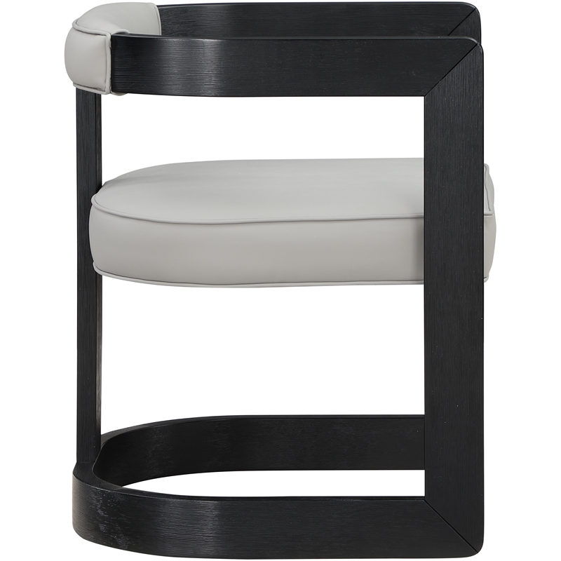 Maklaine Modern / Contemporary Solid Wood Grey Finish Dining Chair