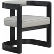 Maklaine Modern / Contemporary Solid Wood Grey Finish Dining Chair