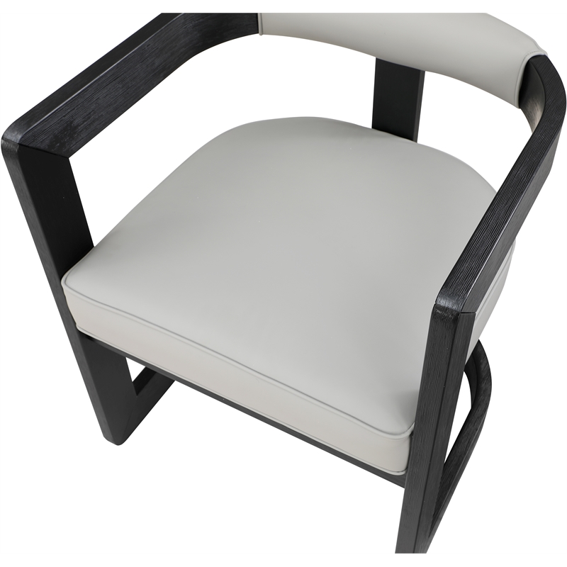 Maklaine Modern / Contemporary Solid Wood Grey Finish Dining Chair