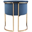 Maklaine Modern / Contemporary Navy Velvet Fabric Dining Chair