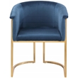 Maklaine Modern / Contemporary Navy Velvet Fabric Dining Chair