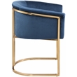 Maklaine Modern / Contemporary Navy Velvet Fabric Dining Chair