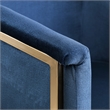 Maklaine Modern / Contemporary Navy Velvet Fabric Dining Chair