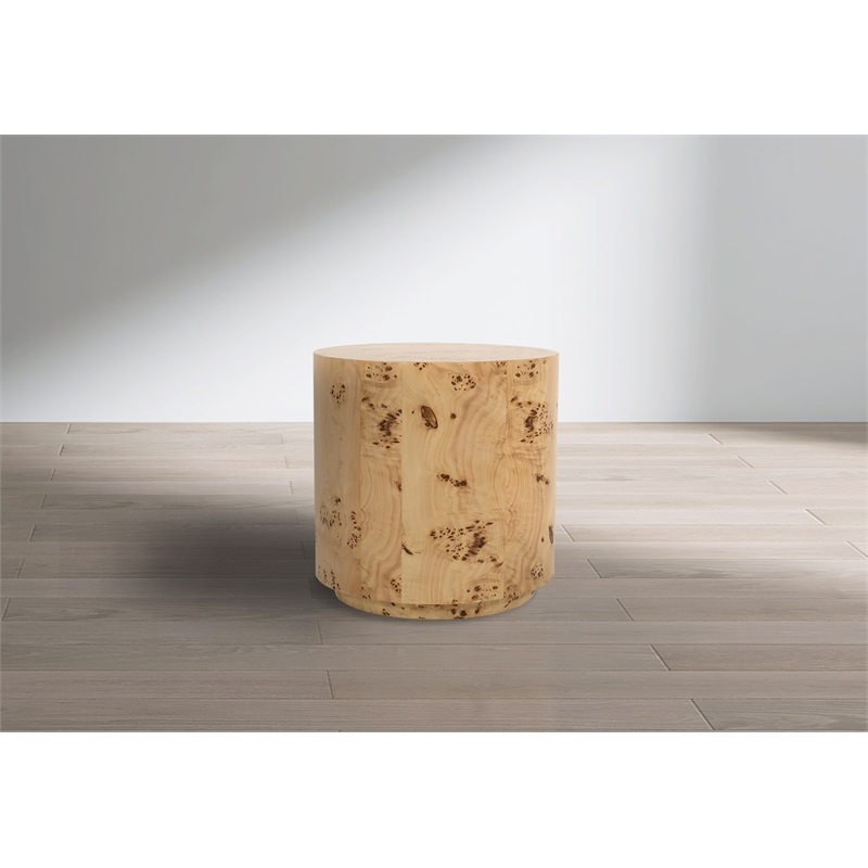 Maklaine Mid-Century Modern Natural Ash Finish Wood End Table