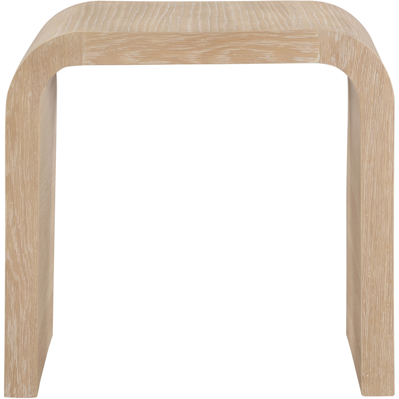 Maklaine Mid-Century Natural White Oak Finish Modern End Table