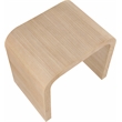 Maklaine Mid-Century Natural White Oak Finish Modern End Table