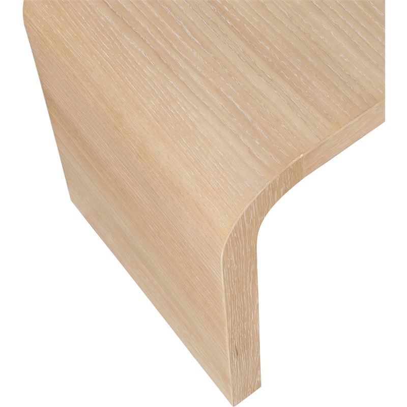 Maklaine Mid-Century Natural White Oak Finish Modern End Table