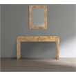 Maklaine Mid-Century Modern Natural Glass Ash Burl Wood Mirror