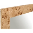 Maklaine Mid-Century Modern Natural Glass Ash Burl Wood Mirror