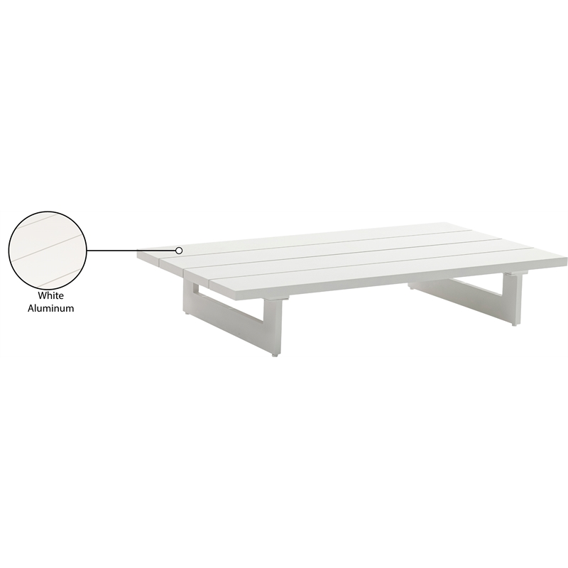 Maklaine Aluminum Modern / Contemporary Outdoor Patio Coffee Table