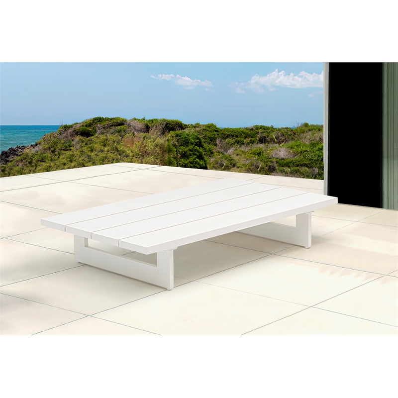 Maklaine Aluminum Modern / Contemporary Outdoor Patio Coffee Table