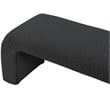 Maklaine Modern / Contemporary Rich Black Boucle Fabric Bench