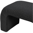 Maklaine Modern / Contemporary Rich Black Boucle Fabric Bench