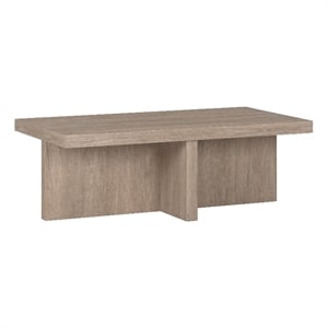 Maklaine Contemporary 44&quot Antiqued Gray Oak MDF Coffee Table