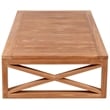 Maklaine Modern / Contemporary Natural Teak Outdoor Coffee Table