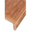 Maklaine Modern / Contemporary Natural Teak Outdoor Coffee Table