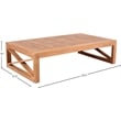 Maklaine Modern / Contemporary Natural Teak Outdoor Coffee Table