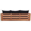 Maklaine Modern / Contemporary Black Water Resisting Outdoor Sofa