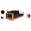 Maklaine Modern / Contemporary Black Water Resisting Outdoor Sofa