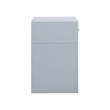 Maklaine Transitional Wood Pastel Blue Finish & Rattan Nightstand
