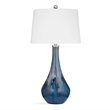 Maklaine Modern / Contemporary Table Lamp in Blue Finish Art Glass