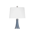 Maklaine Modern / Contemporary Table Lamp in Blue Finish Art Glass