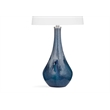 Maklaine Modern / Contemporary Table Lamp in Blue Finish Art Glass