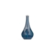 Maklaine Modern / Contemporary Table Lamp in Blue Finish Art Glass