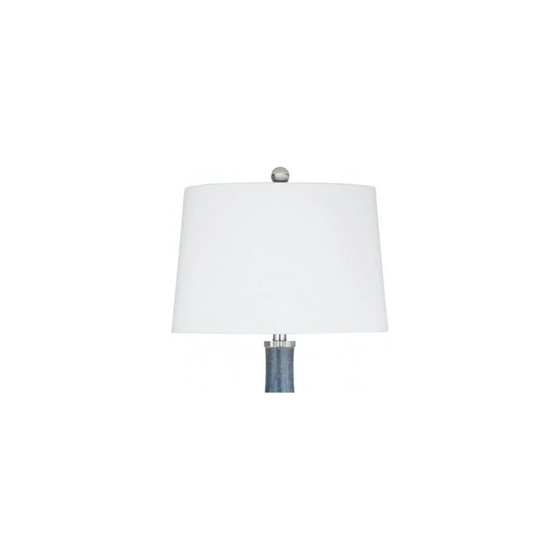 Maklaine Modern / Contemporary Table Lamp in Blue Finish Art Glass