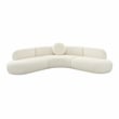 Maklaine Modern / Contemporary Cream Boucle Fabric Sectional