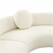 Maklaine Modern / Contemporary Cream Boucle Fabric Sectional