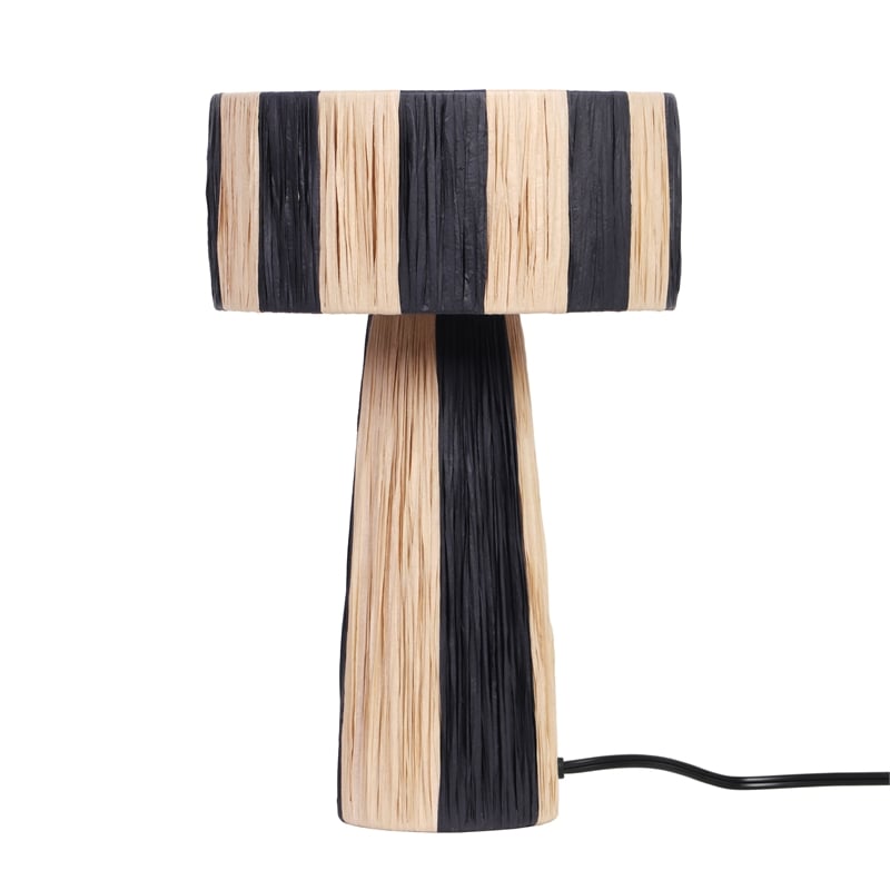Maklaine Transitional Raffia Back and Natural Finish Table Lamp
