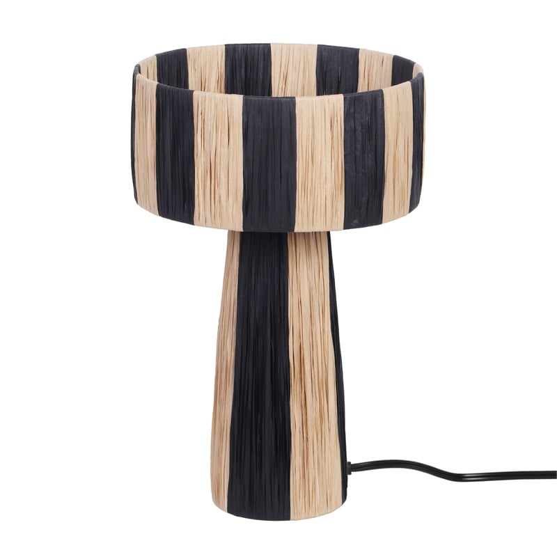 Maklaine Transitional Raffia Back and Natural Finish Table Lamp