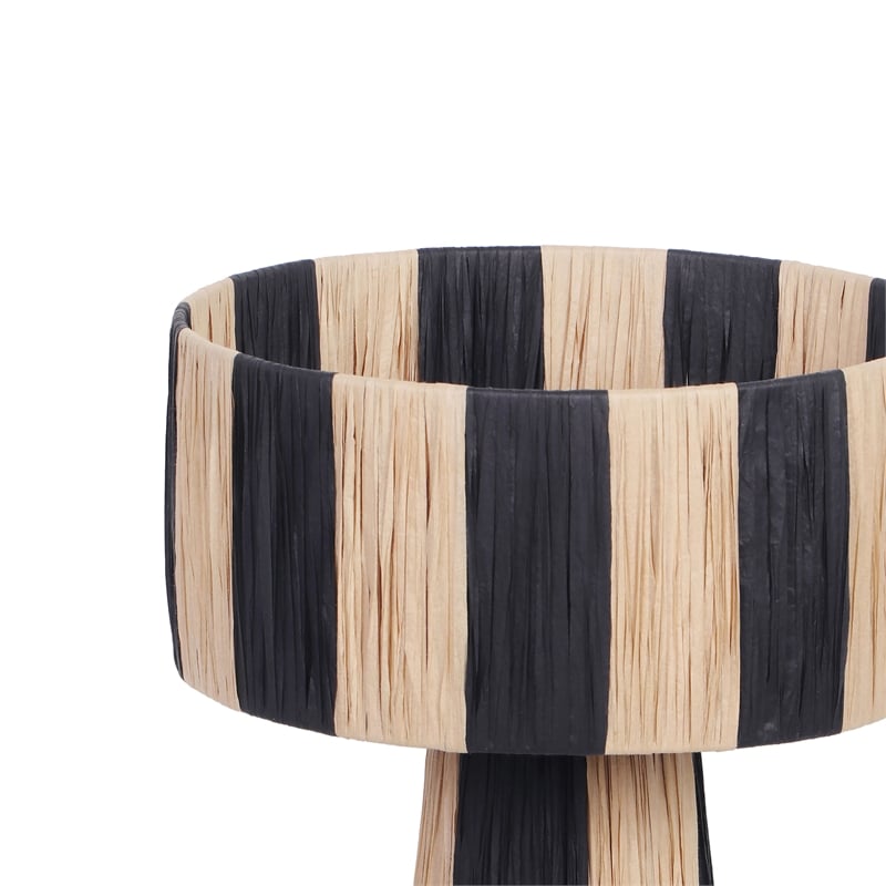 Maklaine Transitional Raffia Back and Natural Finish Table Lamp