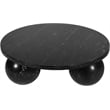 Maklaine Modern / Contemporary Black Finish Marble Coffee Table