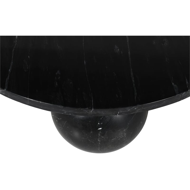 Maklaine Modern / Contemporary Black Finish Marble Coffee Table