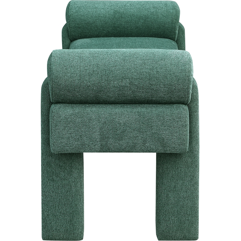 Maklaine Modern / Contemporary Soft Green Polyester Fabric Bench